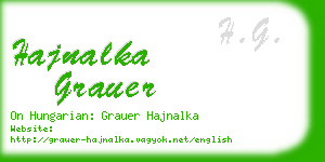 hajnalka grauer business card